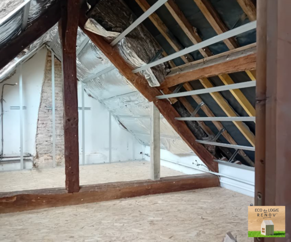 Isolation combles aménageables sur Nonancourt en Laine de Verre RTplus