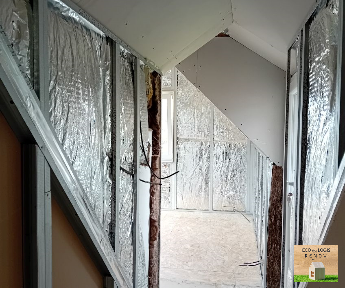 Isolation combles aménageables sur Nonancourt en Laine de Verre RTplus