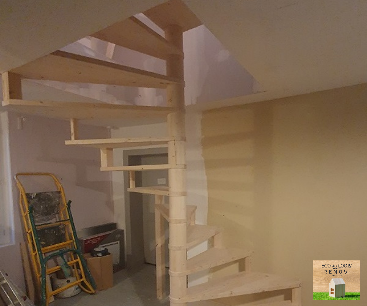 Pose d'escalier sur Anceins