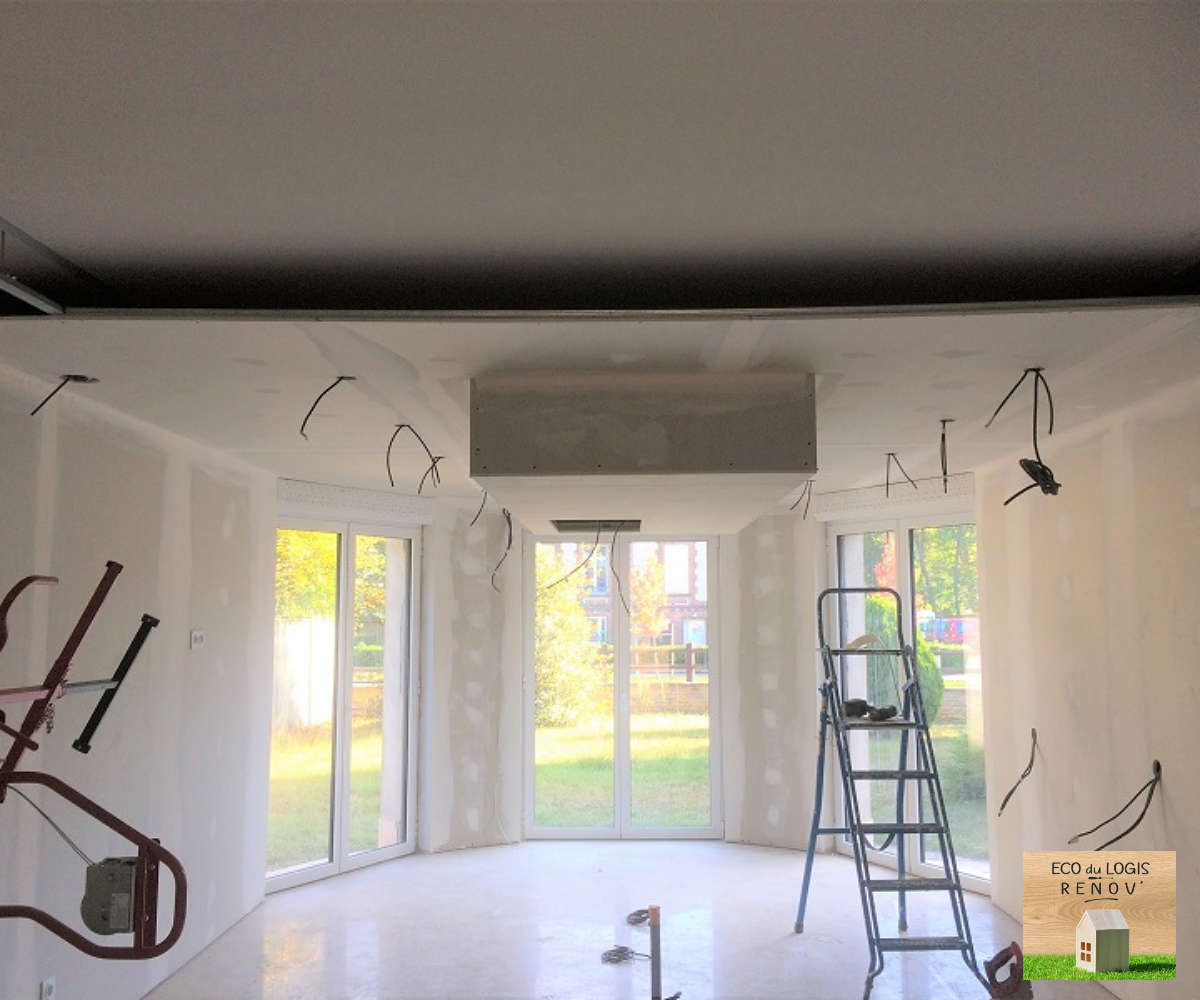 creation d'une casquette faux plafond pour hotte Verneuil sur Avre (27)_jeromelouveau-ecodulogis-renov